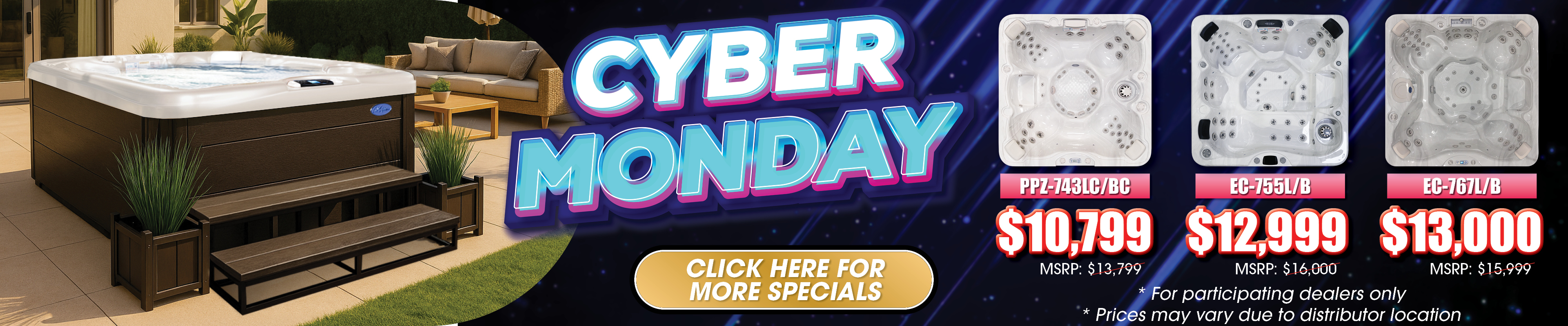 Calspas hot tub being used in a family setting - Peabody