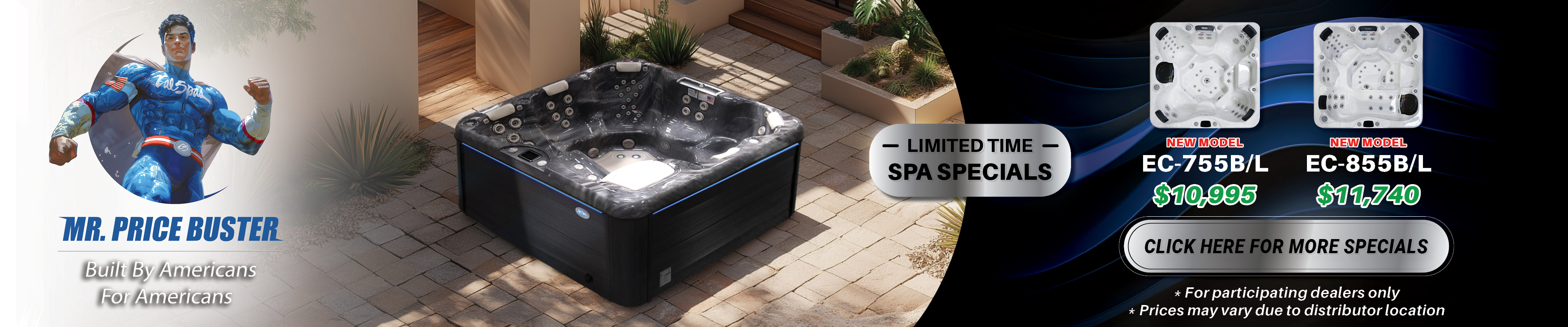 Calspas hot tub being used in a family setting - Peabody